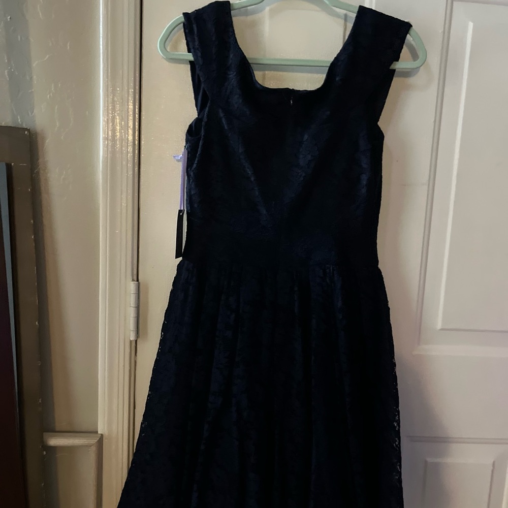 Vera wang navy Blue Lace Dress